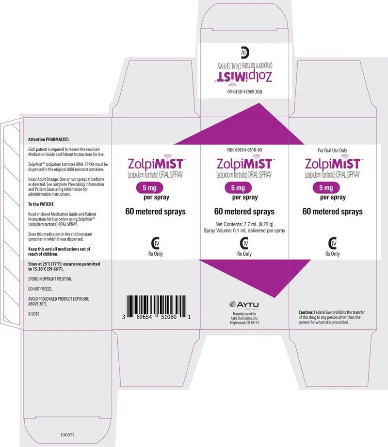 Principal Display Panel - Zolpimist 60 Carton Label 