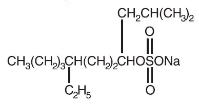 Sodium Tetradecyl Sulfate Structural Formula 