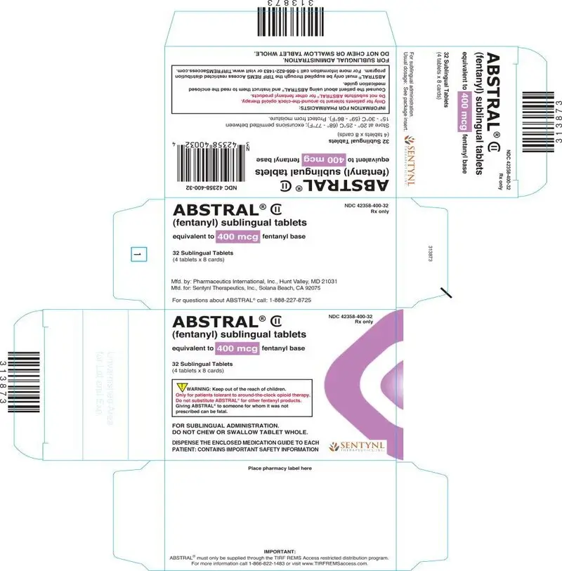 Principal Display Panel - 400 mcg Carton Label
