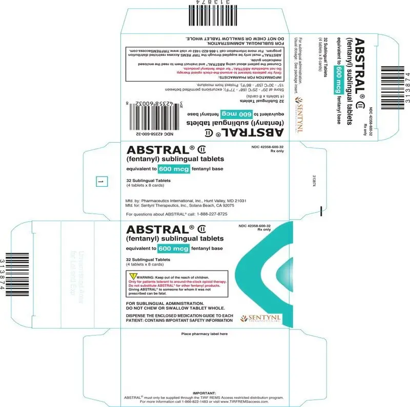 Principal Display Panel - 600 mcg Carton Label
