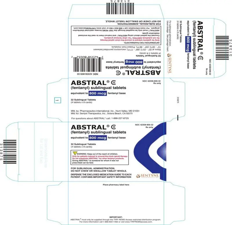 Principal Display Panel - 800 mcg Carton Label
