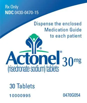 PRINCIPAL DISPLAY PANEL
Rx Only
NDC 0430-0470-15
Actonel
(risedronate sodium) tablets
30 mg
30 Tablets
