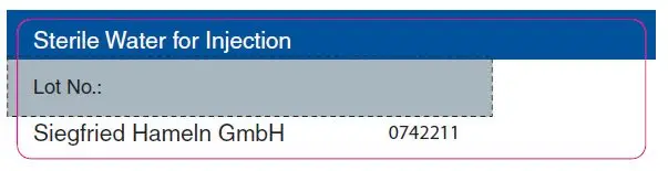 PRINCIPAL DISPLAY PANEL - Sterile Water for Injection Vial Label
