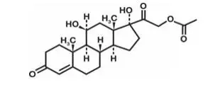 Hydrocortisone Acetate structural formula 