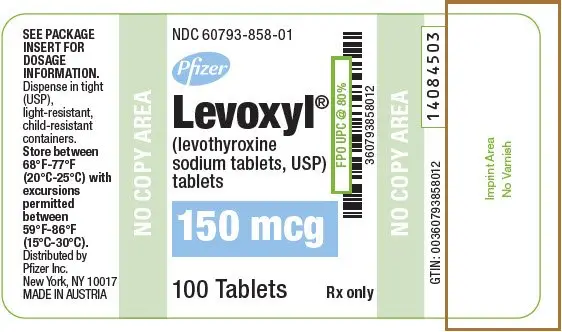 PRINCIPAL DISPLAY PANEL - 150 mcg Tablet Bottle Label