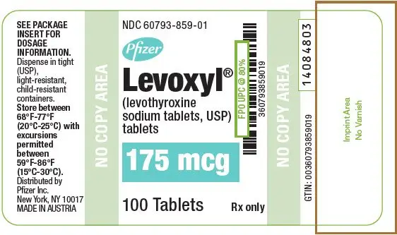 PRINCIPAL DISPLAY PANEL - 175 mcg Tablet Bottle Label