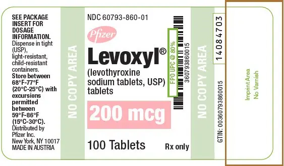 PRINCIPAL DISPLAY PANEL - 200 mcg Tablet Bottle Label