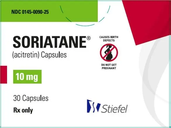 Soriatane 10mg 30 count carton