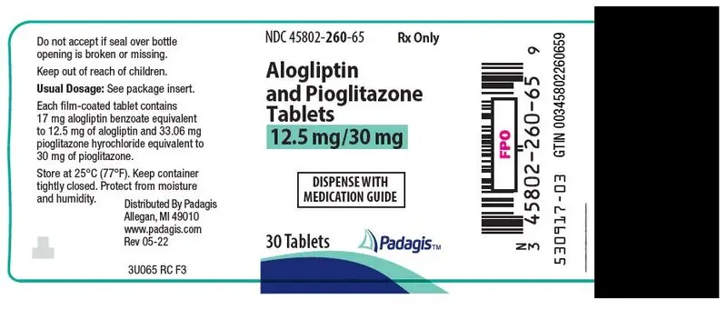 PRINCIPAL DISPLAY PANEL - 12.5 mg/30 mg Tablet Bottle Label
