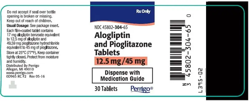 PRINCIPAL DISPLAY PANEL - 12.5 mg/45 mg Tablet Bottle Label