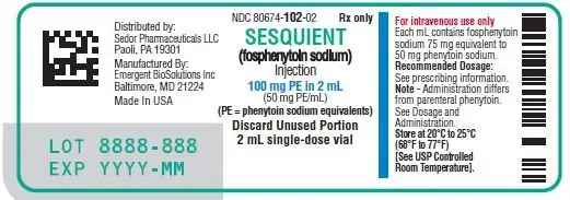 100 mg PE/2 mL vial label