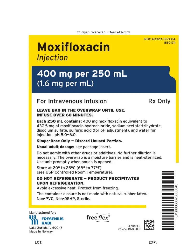 PACKAGE LABEL - PRINCIPAL DISPLAY – Moxifloxacin 250 mL Overwrap
