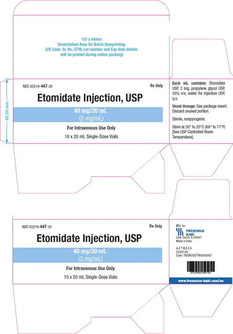 PACKAGE LABEL - PRINCIPAL DISPLAY –Etomidate Injection, USP Single-Dose Carton

