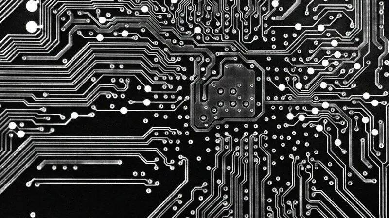 An electrical diagram of a motherboard