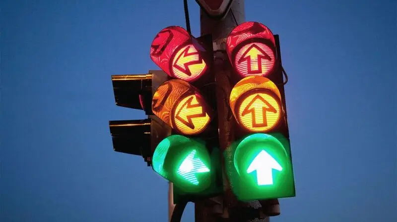 Traffic sign at night