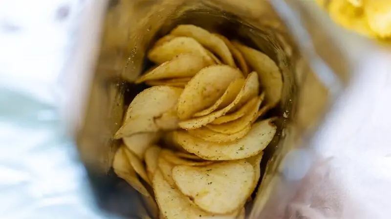 A look inside a bag of potato chips, a kind of ultra-processed food