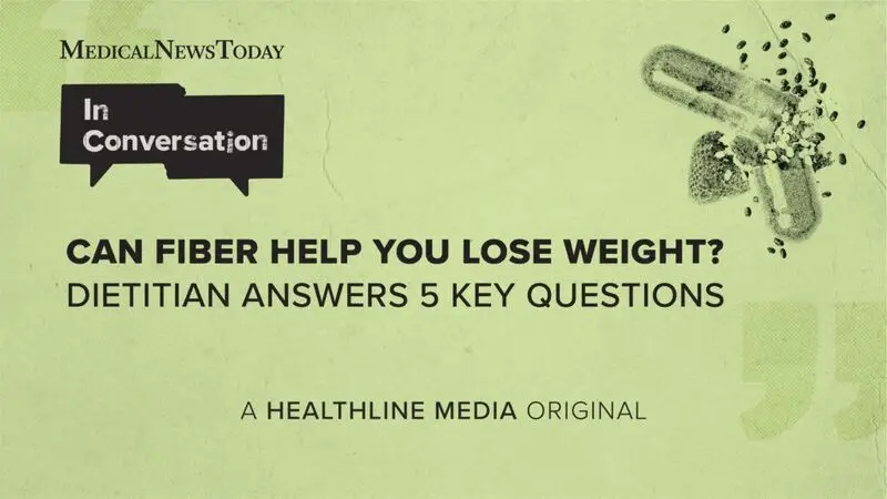 An illustration depicting fiber supplements for a podcast on fiber and weight loss