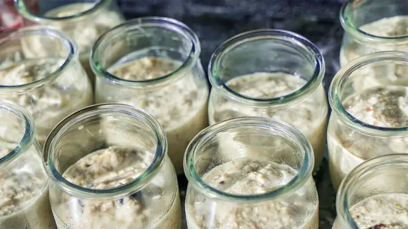 jars of overnight oats