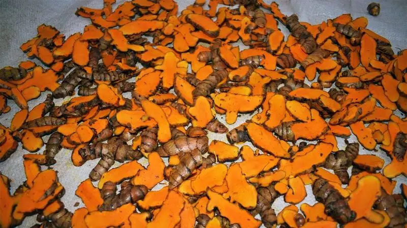 slices of turmeric
