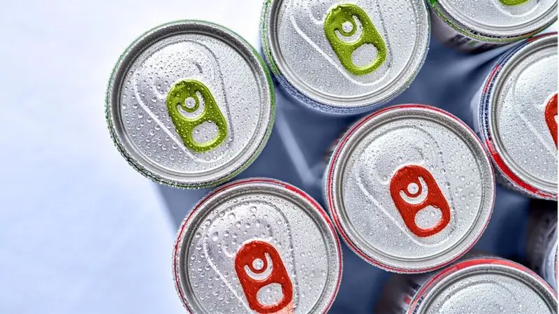 soda cans seen from above