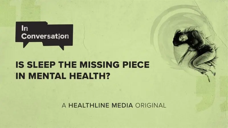 An illustration of a person curled up in bed, sleeping