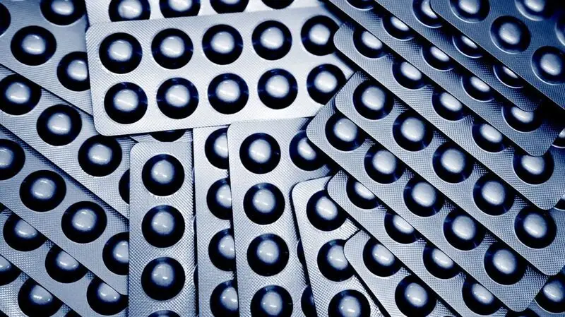 blue blister packs of medication