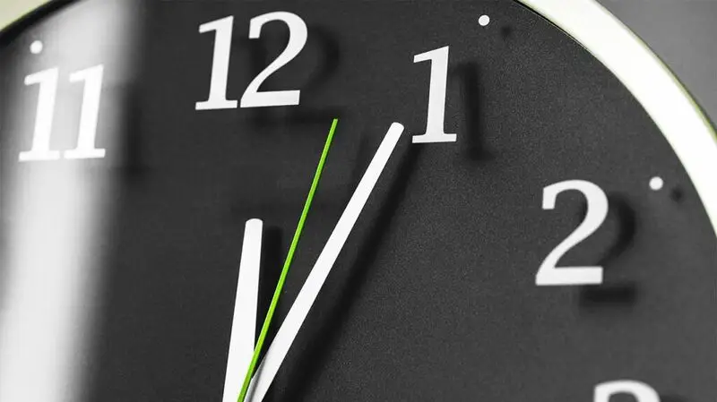 closeup of clock face