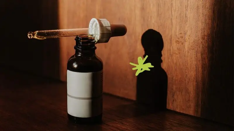 essential oil bottle with pipette