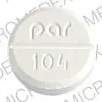 Allopurinol (Allopurinol (oral/injection) [ al-oh-pure-i-nol ])-par 104-100 mg-White-Round