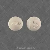 Actos (Pioglitazone (oral))-ACTOS 15-15 mg-White-Round