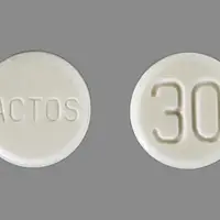 Actos (Pioglitazone (oral))-ACTOS 30-30 mg-White-Round