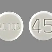 Actos (Pioglitazone (oral))-ACTOS 45-45 mg-White-Round