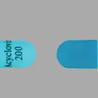 Acyclovir (Acyclovir (oral) [ a-sye-klo-veer ])-WATSON Acyclovir 200-200 mg-Blue-Capsule-shape