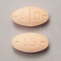 Adderall (Amphetamine and dextroamphetamine)-A D 15-15 mg-Orange-Oval