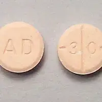 Adderall (Amphetamine and dextroamphetamine)-AD 30-30 mg-Orange-Round