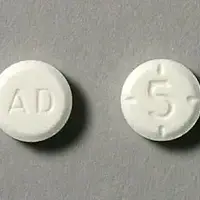 Adderall (Amphetamine and dextroamphetamine)-AD 5-5 mg-White-Round