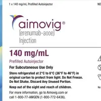 Aimovig sureclick autoinjector (Erenumab [ e-ren-ue-mab ])-medicine-140 mg/mL single-dose prefilled autoinjector