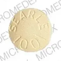 Aldactone (Spironolactone [ spir-on-oh-lak-tone ])-ALDACTONE 25 SEARLE 1001-25 mg-Yellow-Round