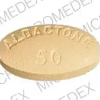 Aldactone (Spironolactone [ spir-on-oh-lak-tone ])-ALDACTONE 50 SEARLE 1041-50 mg-Orange-Oval