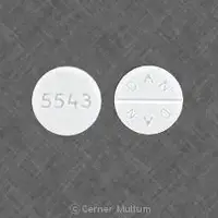 Allopurinol (Allopurinol (oral/injection) [ al-oh-pure-i-nol ])-5543 DAN DAN-100 mg-White-Round