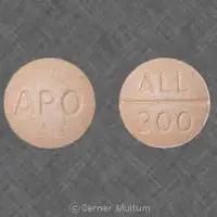 Allopurinol (Allopurinol (oral/injection) [ al-oh-pure-i-nol ])-APO ALL 300-300 mg-Orange-Round