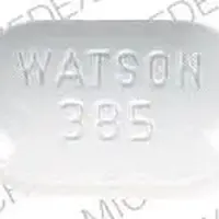 Acetaminophen and hydrocodone (Acetaminophen and hydrocodone [ a-seet-a-min-oh-fen-and-hye-droe-koe-done ])-WATSON 385-500 mg / 7.5 mg-White-Oval