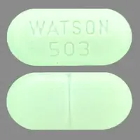 Acetaminophen and hydrocodone (Acetaminophen and hydrocodone [ a-seet-a-min-oh-fen-and-hye-droe-koe-done ])-WATSON 503-650 mg / 10 mg-Green-Oval