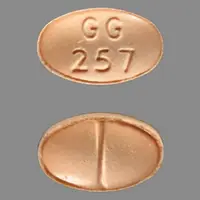 Alprazolam (Alprazolam)-GG 257-0.5 mg-Orange-Oval