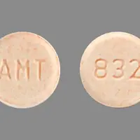 Amantadine (Amantadine)-AMT 832-100 mg-Orange-Round