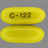 Amantadine (Amantadine)-C-122-100 mg-Yellow-Capsule-shape