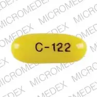 Amantadine (Amantadine)-C-122-100 mg-Yellow-Capsule-shape