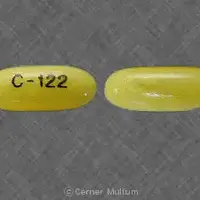 Amantadine (Amantadine)-C-122-100 mg-Yellow-Capsule-shape