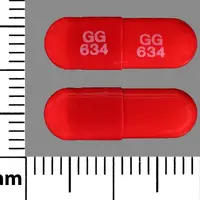 Amantadine (Amantadine)-GG 634 GG 634-100 mg-Red-Capsule-shape