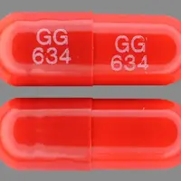 Amantadine (Amantadine)-GG 634 GG 634-100 mg-Red-Capsule-shape